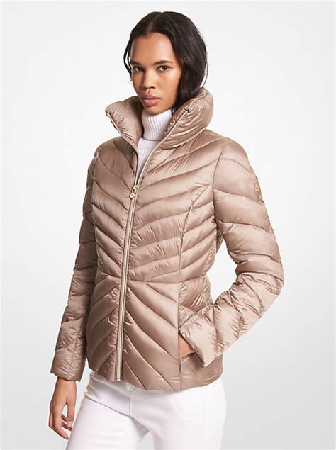 michael kors fupper packable|Michael Kors quilted puffer jacket.